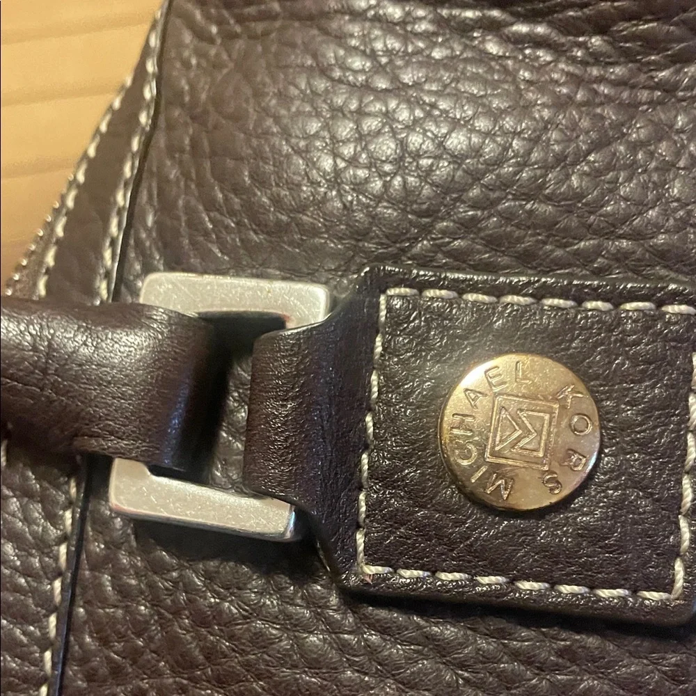 Classic Brown Leather Satchel Handbag